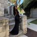 2025 Foreign Trade European And American Ins Style Round Neck Slim Fit Long Sleeve Sexy Backless Bodycon Dress_ecoleips.com