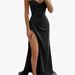 Women's Clothing Ins Temperament High Quality Sling Backless Long Floor Length Dress With Slits_ecoleips.com