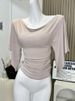 Sexy Summer Off Shoulder T Shirt Women Elegant Batwing Short Sleeve Cowl Neck Tops Korean Chic Tight Tshirt Lady Tees 2025 New_ecoleips.com