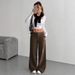 Velvet-Touch Corduroy Pants – Fluid Drape & Architectural Silhouette_ecoleips.com