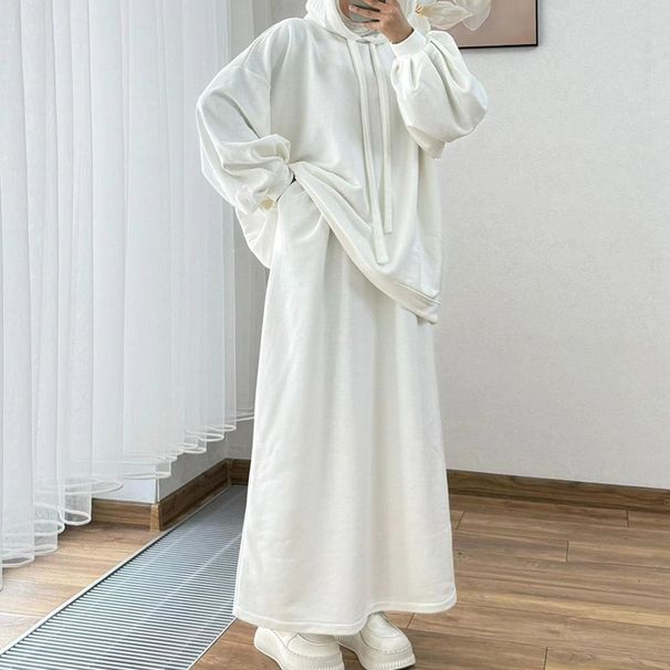 Women’s Clothing Spring New Long Sleeve Fashion Casual Hooded Loose Sweater Two piece Set_ecoleips.com