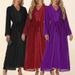 Arabic Kaftan Dress Two-Piece Set Chiffon Dubai Travel Outfit Women's Clothing_ecoleips.com