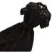 Bohemian Floral Lace Dress – Vintage Short Sleeve A-Line Midi Dress (White/Red/Black, L-XL)_ecoleips.com