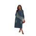 Women's Clothing Color Block Patchwork Denim Dress Loose Fit Mid-Length Frayed Edge Casual Summer Dress_ecoleips.com