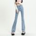 Women's Flared Jeans For Autumn And Winter 2026, New High-waisted Retro Slim-fit Elongated Floor-length Pants_ecoleips.com
