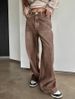 High Waist Straight Leg Jeans For Women – Vintage Washed Brown Denim Pants (Relaxed Fit, 90% Cotton, No Stretch, S-XL, Coffee Gradient)_ecoleips.com