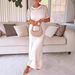Women's Clothing Women's Round Neck Hollow Out 2 Piece Dress Lace Trimmed A Line Long Skirt For Formal & Casual For Women_ecoleips.com