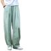 Suitable For All Seasons French Single Cotton Women's Plus Size Fat MM Slimming Linen Leg Pants Fashion Wide_ecoleips.com