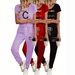 Color Block Trim Casual Suit For Women Three Piece Spring Summer Autumn Simple Loose Fit And Flattering_ecoleips.com