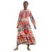 2026 Autumn European American Women Printed Long Sleeve Waist Slim Long Dress_ecoleips.com