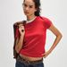 Bestseller Ribbed Slim-Fit Solid Color Top American Style Comfortable Casual Trendy Brand Round Neck Commuting_ecoleips.com
