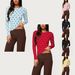 Cross-border European American Foreign Trade Women's Slim-fit Round-neck Long-sleeve Top, Polka Dot T-shirt,_ecoleips.com