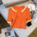 Women's Clothing Pure Desire Style Short Waist Baring Hot Girl T Ice Silk Sweater Tops For Women_ecoleips.com
