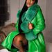 Long PU Trench Coat With Faux Fur Collar – Slim Fit, V-Neck, Zipper Closure (S-5XL, Black/Brown/Purple/Green/Blue, Winter Fashion)_ecoleips.com