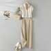Women's Minimalist Office Wear Set - Elegant Summer Professional Shirt And Trousers Two-Piece Outfit_ecoleips.com