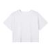 Women's Half-body Exposed Navel Pure Cotton T-shirt Summer Comfortable Breathable Combed Cotton Short-sleeved Solid Color Small White T-shirt Women's_ecoleips.com