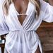 Women's Clothing Long Sleeved Three Piece Mesh Waist Drawstring Printed Split Bikini Swimsuit_ecoleips.com