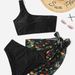 Women's Clothing One Shoulder Sexy Split Fashion Bikini Bikini Swimming Three Piece Swimsuit_ecoleips.com