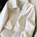 Women's Clothing Chic Retro High-End Motorcycle Jacket Collared Zip Up Leather Coat For Petite Women Long Sleeve For Formal & Casual_ecoleips.com