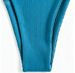 Teal Ribbed Triangle String Bikini Set Women Halter Tie Side Thong Bikini 2 Piece Swimsuit Summer Beach Bathing Suit_ecoleips.com