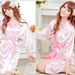 Aria Basics Foreign Trade Women's Sexy Sleepwear, Erotic Lingerie, Set, Plus-size Shiny Bathrobe Jacket, Nightclub Robe, European_ecoleips.com