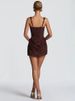 Mozision Backless Ruched Sexy Mini Dress Women Elegant Tapered Straps Square Collar Sleeveless High Waist Club Party Dress_ecoleips.com
