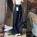 Women's Clothing Dark Blue High-Waisted Wide Leg Denim Trousers Loose Fit Straight Leg Floor Length Pear Shape American Style Jeans_ecoleips.com
