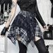 Women's Punk Fashion Plaid Mini Skirt Autumn New Gothic Style Streetwear Versatile Unique Subculture Skirt_ecoleips.com