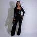Women's Clothing Personalized Line Stitching Large Button Long Sleeved Sports Fitness Jumpsuit_ecoleips.com