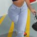 Women's High Waist Ripped Stretch Jeans - Fashionable Skinny Denim Pants With Distressed Details_ecoleips.com