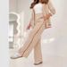 2025 European And American Independent Station Fashion New Solid Color Ribbed Elegant Commuter 2-Piece Set_ecoleips.com