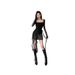 Women's Slimming Long Sleeve T-Shirt Square Neck Ruffled Mesh Fabric Spicy Ethereal Pure Sexy Design Top_ecoleips.com