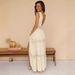 Women's Clothing New Fashion Lace V Neck Temperament Commuting Mid Waist Solid Color Chest Wrap Mid Length Dress_ecoleips.com