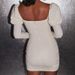 sexy chest-wrapped long-sleeved hot style hot style hip-covering dress_ecoleips.com