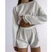 Spring And Summer New European And American Women's Suits, Fashionable And Simple Slim-fitting Loose Pullover Tops And Shorts_ecoleips.com