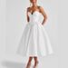 French Sweet Atmosphere Bowknot Decorated Strapless Fishbone Underwire Waist-Cinching Camisole Solid Color European And_ecoleips.com