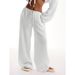 cross-border European And American Casual For Women, New Summer Straight-leg Sports Sweatpants, Loose Trendy_ecoleips.com