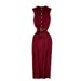 European And American Stand Up Collar Button Down Slim Fit Stretch Knitted Vest Skirt With Slim Waist And Medium Length Hip Wrapped Bottoming Skirt_ecoleips.com