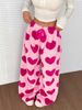2025 Women's Pajama Pants Autumn Leopard Print Loose Plush Pants -Loose Color Blocking Pajama Trousers Women Clothing_ecoleips.com