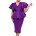 Women's Clothing Women's Fashion Elegant Ruffle Slim Dress Ladies Dress_ecoleips.com