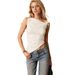 Voya Women's European And American Queen Style T-shirt With Backless Straps, Slim Fit Short Sleeveless Top_ecoleips.com