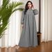 Cross-border Middle Eastern Eid Al-Adha Arab Dubai Muslim Daily Robe Plus Size Women's Dress_ecoleips.com