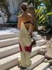 JULISSA MO Sexy Strapless Print Floral Belt Women Maxi Dress Yellow Backless Vacation Dress Summer Loose Elegant Party Beachwear_ecoleips.com