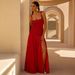 European And American Cross-border Women's Clothing 2026 Spring New Solid Color Sleeveless Strap Pleated Slim-fit Tulle_ecoleips.com