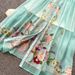 Women's French Style Heavy Duty Collared Dress Summer Long Sleeved Fitted Waist A-Line Skirt Maxi Elegant Gentle Vacation Dress_ecoleips.com