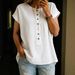 2026 Spring/Summer Foreign Trade Women's Clothing Wish Cross-Border New Product Solid Color Twist Button Fashion_ecoleips.com
