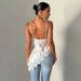 Sexy Alluring Lace Camisole European American Style Spring Summer Low Cut Backless Women's Top_ecoleips.com
