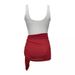 Women's Color Blocked Bodysuit Sexy Summer Fashion Print Two Piece Set with Scarf Regular Thickness_ecoleips.com