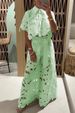 Women's Clothing Pure Color Sexy Hollow Cardigan Tops Wide Leg Pants Two Piece Set_ecoleips.com