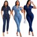 Women's Clothing New Style Sexy Slim Fashion Skinny Denim Jumpsuit Women's Jeans_ecoleips.com
